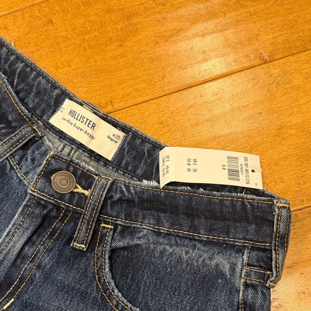 Hollister Dark Blue Wide Leg Jeans - Picture 2 of 2